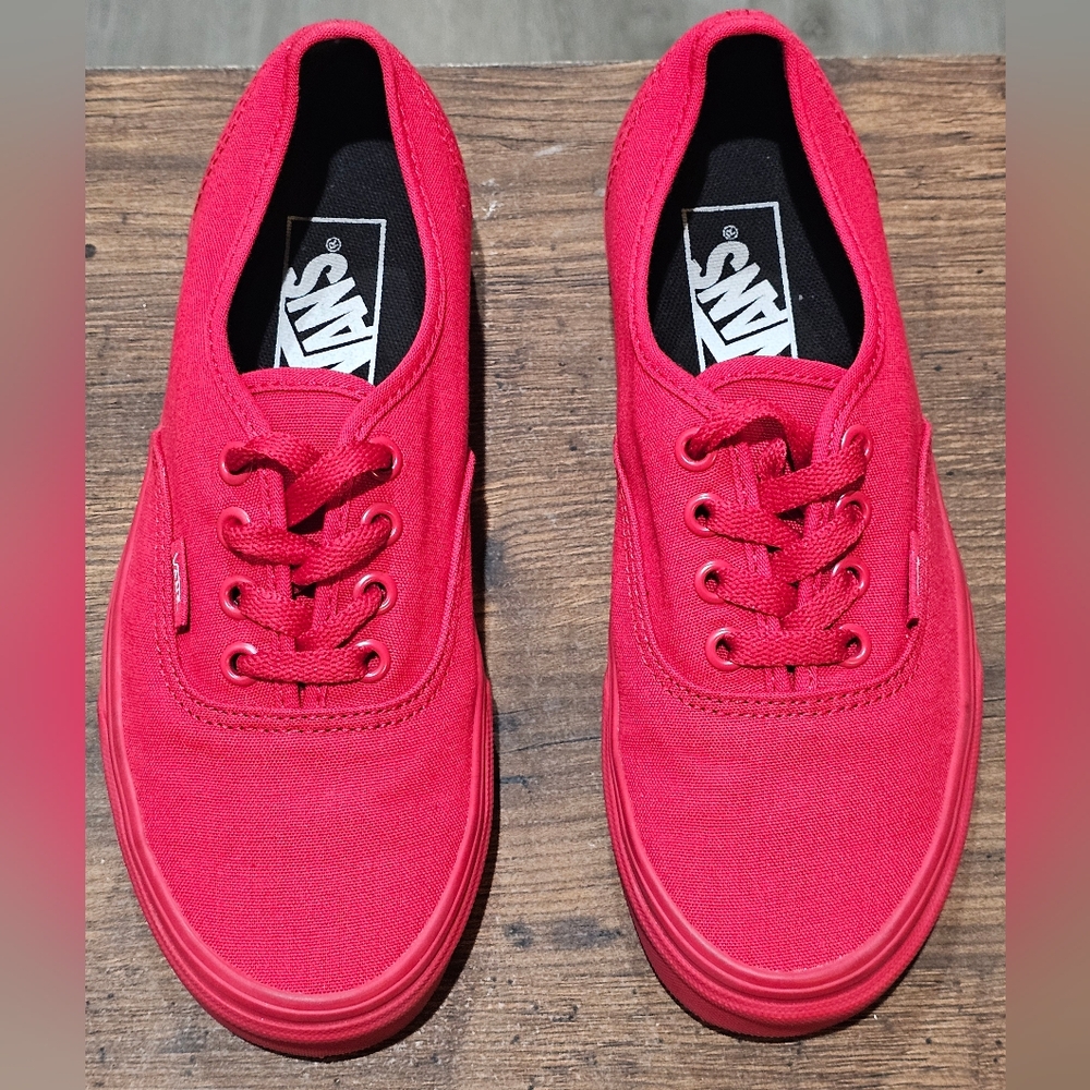 Vans Red Canvas Sneakers